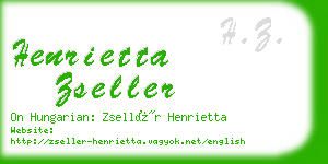 henrietta zseller business card